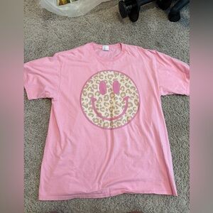 Pink Smiley Face Women’s Te